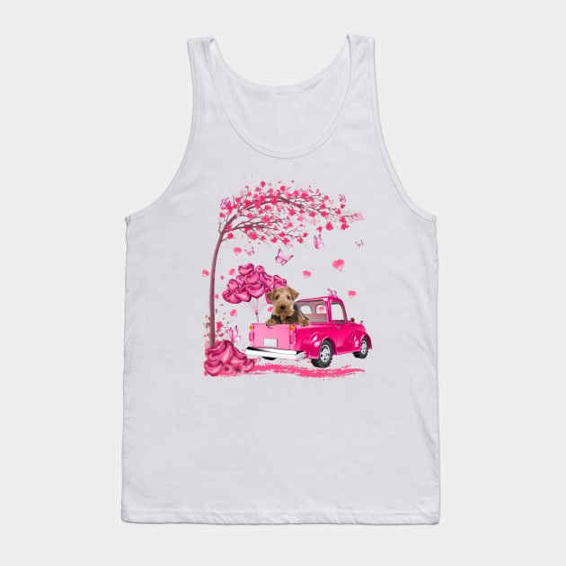 Valentine's Day Love Pickup Truck Wire Fox Terrier Tank Top by TATTOO project